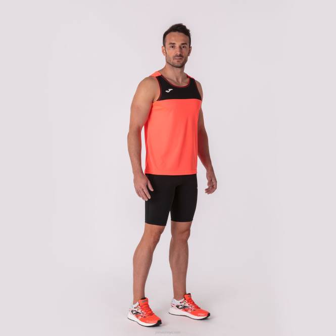 kolsuz tişört yarışı Joma mercan siyahı erkekler 0RJD4611