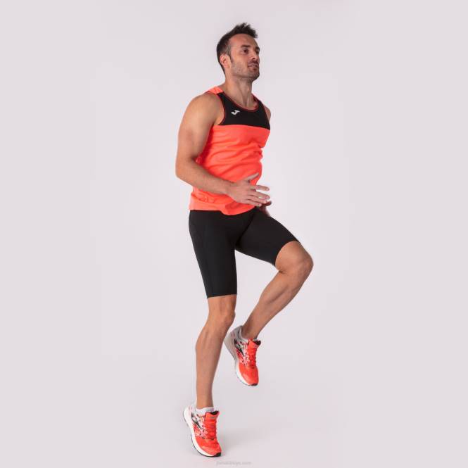 kolsuz tişört yarışı Joma mercan siyahı erkekler 0RJD4611