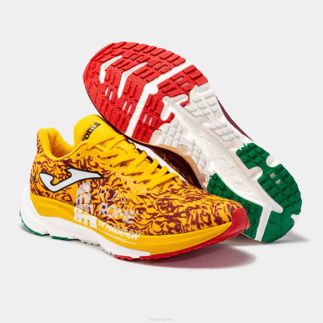 koşu ayakkabısı rsuper cross 23 roma maraton Joma bordo sarısı kadınlar 0RJD1571