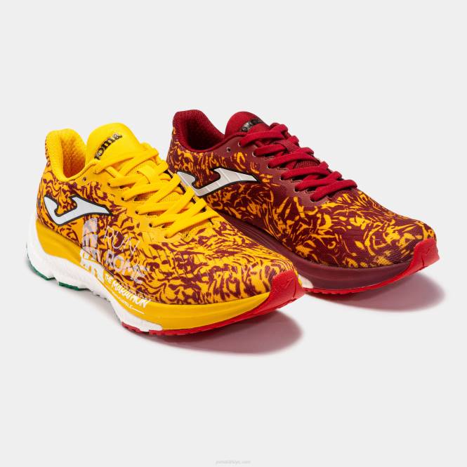 koşu ayakkabısı rsupercross 23 roma maraton Joma bordo sarısı0RJD141