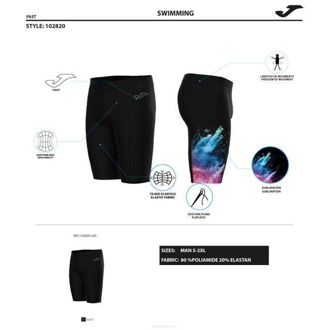 mayo sıçrama Joma siyah erkekler 0RJD1200