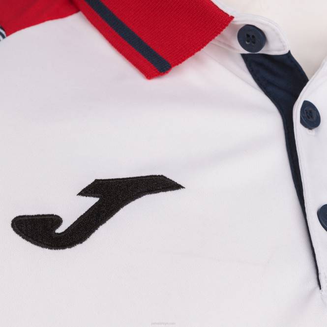 polo gömlek kısa kollu essential ii Joma beyaz lacivert erkekler 0RJD3129