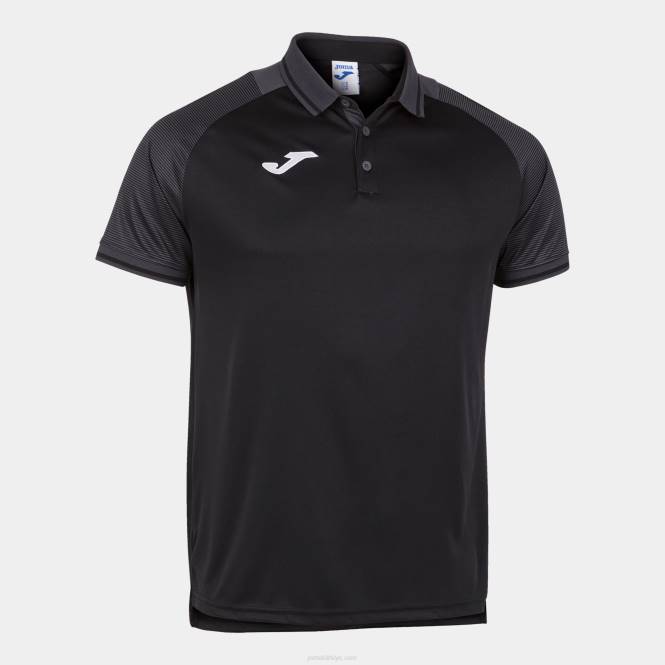 polo gömlek kısa kollu essential ii Joma siyah koyu gri erkekler 0RJD1296