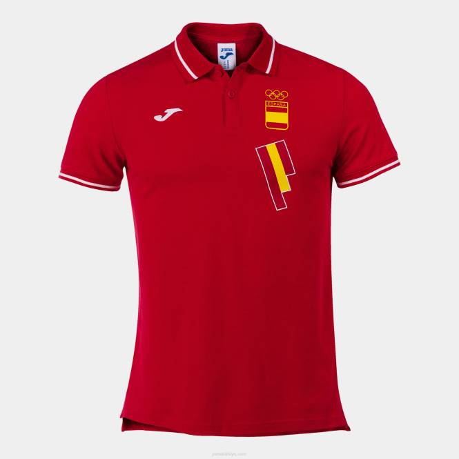polo gömlek kısa kollu eğlence ispanyol olimpiyat komitesi Joma kırmızı beyaz0RJD3484