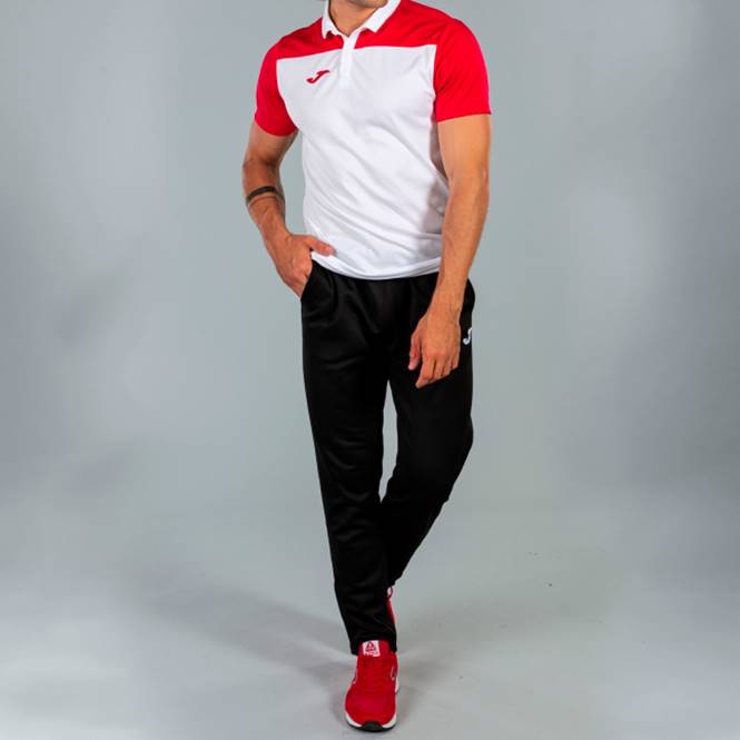 polo gömlek kısa kollu hobi ii Joma Beyaz kırmızı erkekler 0RJD3480