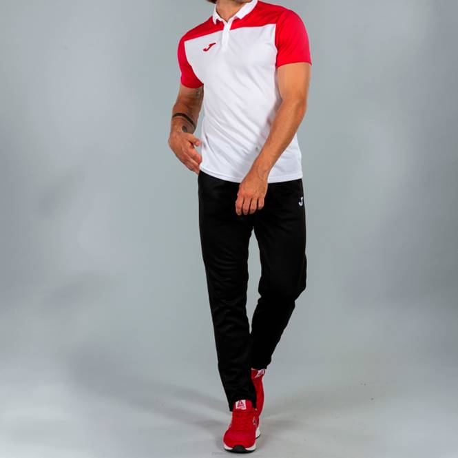 polo gömlek kısa kollu hobi ii Joma Beyaz kırmızı erkekler 0RJD3480