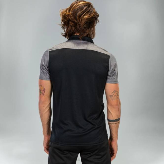 polo gömlek kısa kollu hobi ii Joma Siyah gri erkekler 0RJD2987