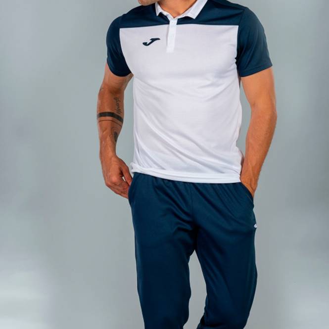 polo gömlek kısa kollu hobi ii Joma beyaz lacivert erkekler 0RJD2988