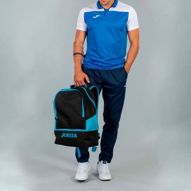 polo gömlek kısa kollu hobi ii Joma kraliyet mavisi beyaz erkekler 0RJD568