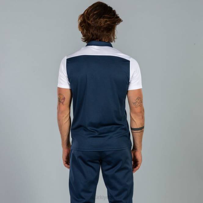 polo gömlek kısa kollu hobi ii Joma lacivert beyaz erkekler 0RJD519