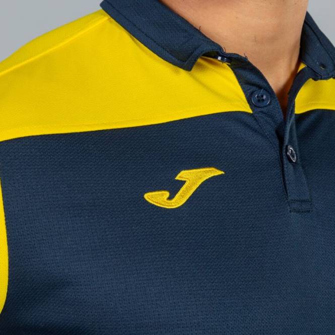polo gömlek kısa kollu hobi ii Joma lacivert sarı erkekler 0RJD1464