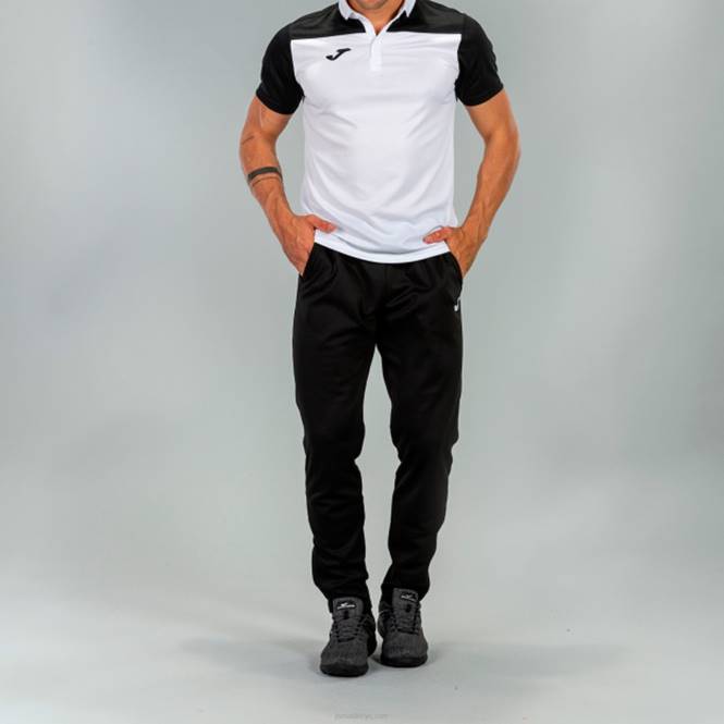 polo gömlek kısa kollu hobi ii Joma siyah beyaz erkekler 0RJD4390