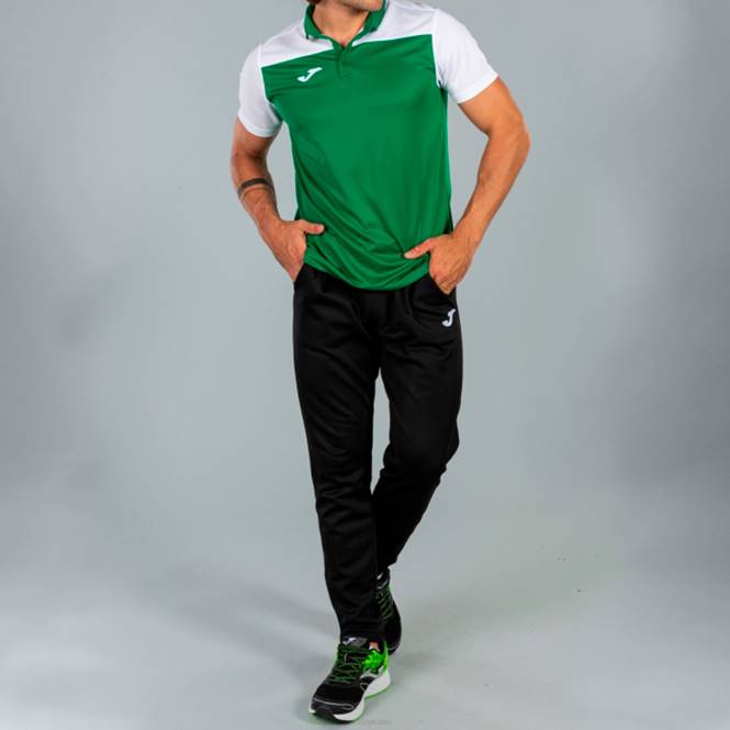 polo gömlek kısa kollu hobi ii Joma yeşil beyaz erkekler 0RJD4629