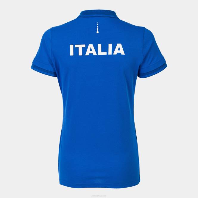 polo gömlek kısa kollu italyan tenis federasyonu Joma Kraliyet mavisi kadınlar 0RJD1650