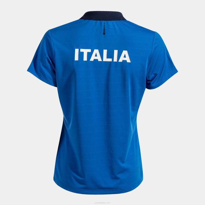 polo gömlek kısa kollu italyan tenis federasyonu Joma Kraliyet mavisi kadınlar 0RJD2057