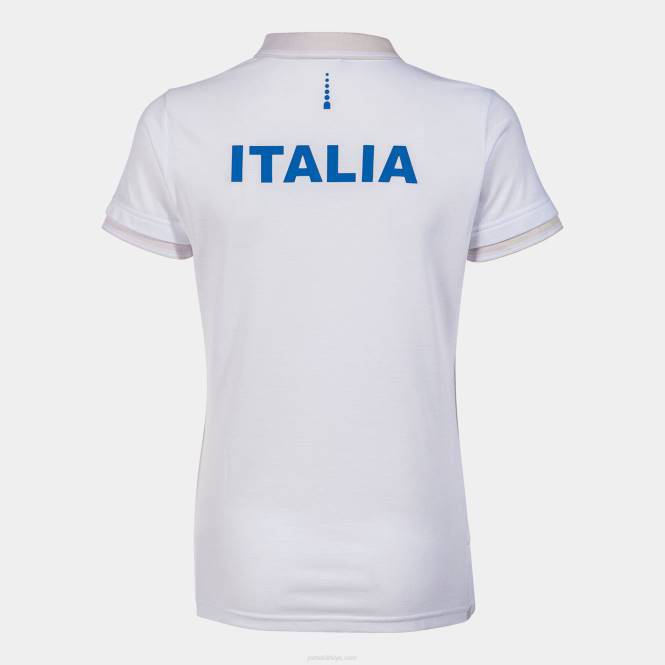 polo gömlek kısa kollu italyan tenis federasyonu Joma beyaz kadınlar 0RJD2092