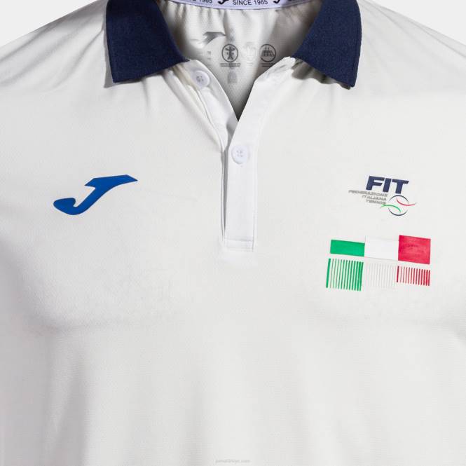polo gömlek kısa kollu italyan tenis federasyonu Joma beyaz0RJD1420