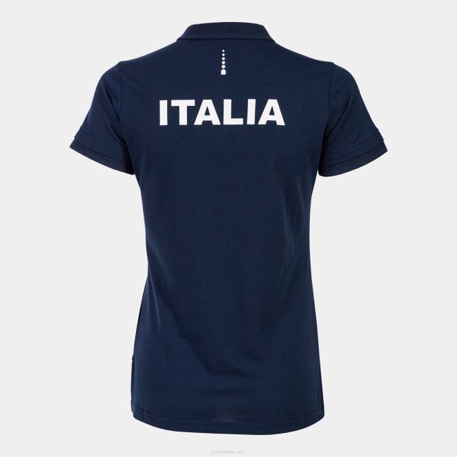 polo gömlek kısa kollu italyan tenis federasyonu Joma lacivert kadınlar 0RJD2432