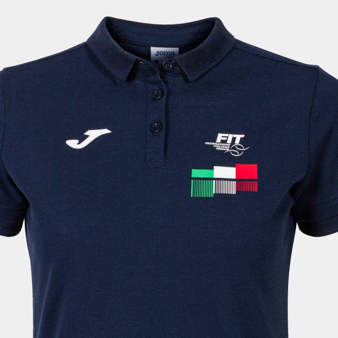 polo gömlek kısa kollu italyan tenis federasyonu Joma lacivert kadınlar 0RJD2432