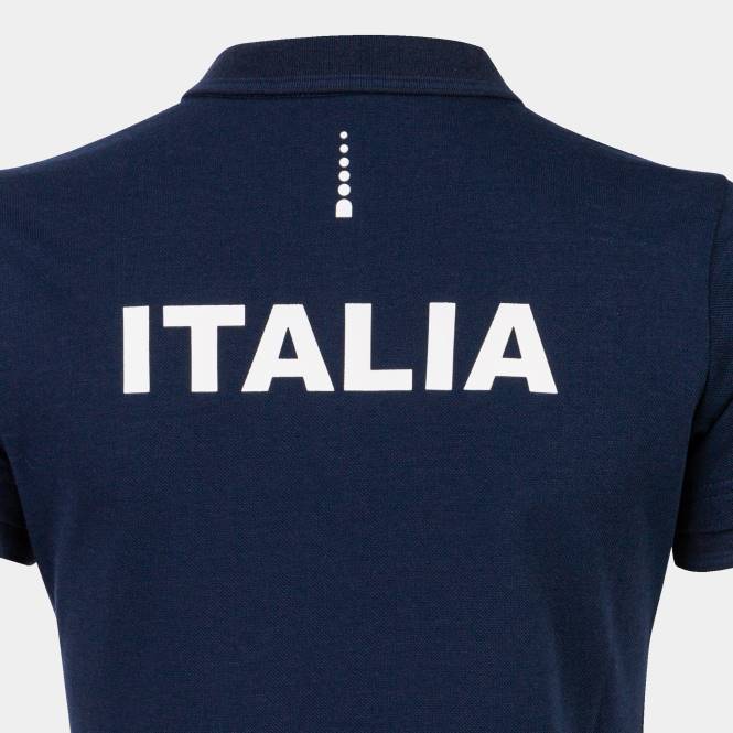 polo gömlek kısa kollu italyan tenis federasyonu Joma lacivert kadınlar 0RJD2432