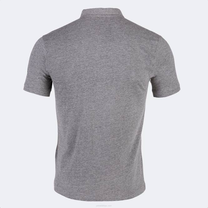 polo gömlek kısa kollu kazanan Joma melanj gri siyah erkekler 0RJD4160