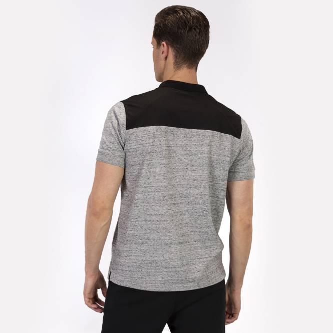 polo gömlek kısa kollu kazanan ii Joma melanj gri siyah erkekler 0RJD4385