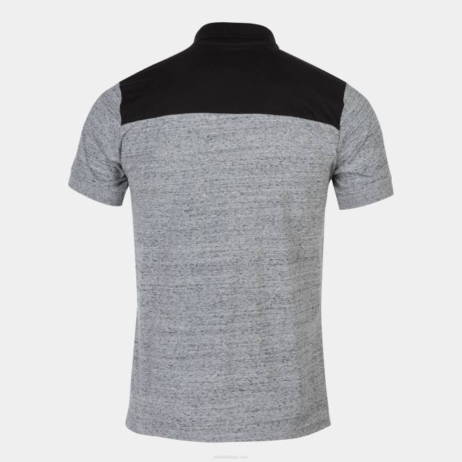 polo gömlek kısa kollu kazanan ii Joma melanj gri siyah erkekler 0RJD4385