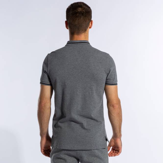 polo gömlek kısa kollu konfor ii Joma melanj grisi erkekler 0RJD465