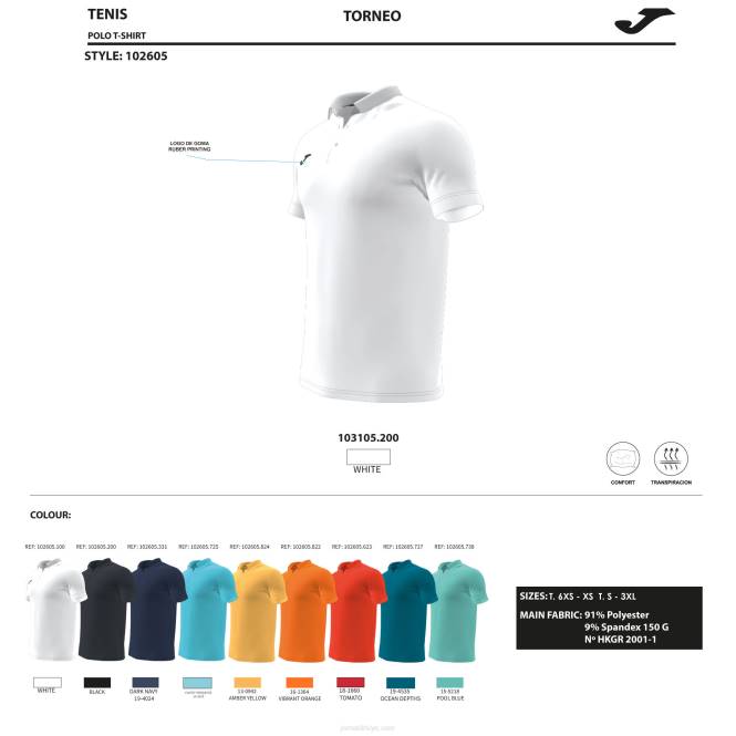 polo gömlek kısa kollu torneo Joma lacivert erkekler 0RJD4353