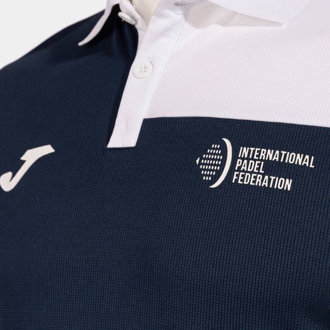polo gömlek kısa kollu uluslararası padel federasyonu Joma lacivert beyaz0RJD660