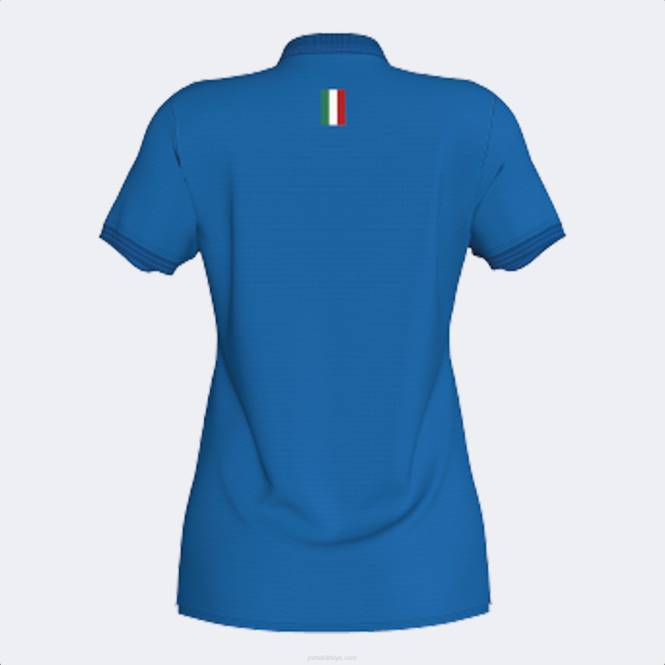 polo gömlek kısa kollu İtalyan tenis ve padel federasyonu Joma Kraliyet mavisi kadınlar 0RJD2053