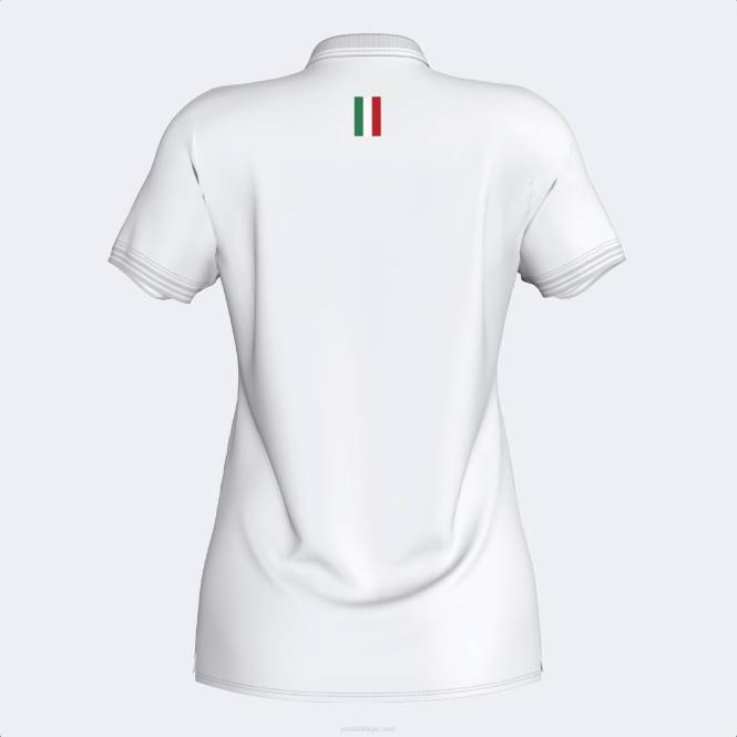 polo gömlek kısa kollu İtalyan tenis ve padel federasyonu Joma beyaz kadınlar 0RJD2130