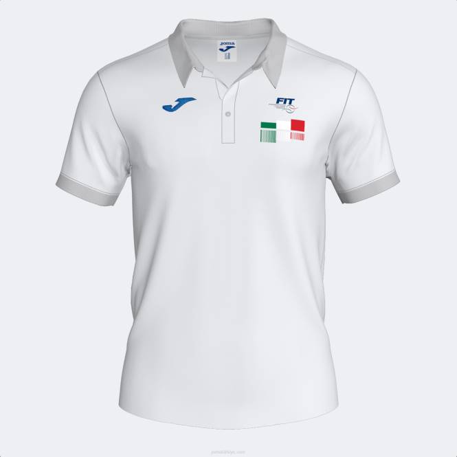 polo gömlek kısa kollu İtalyan tenis ve padel federasyonu Joma beyaz0RJD3457