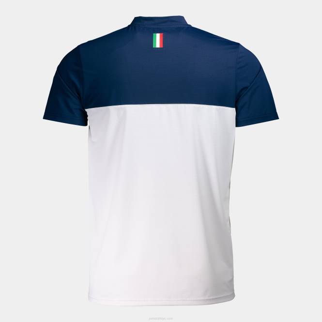 polo gömlek kısa kollu İtalyan tenis ve padel federasyonu Joma lacivert beyaz0RJD2993