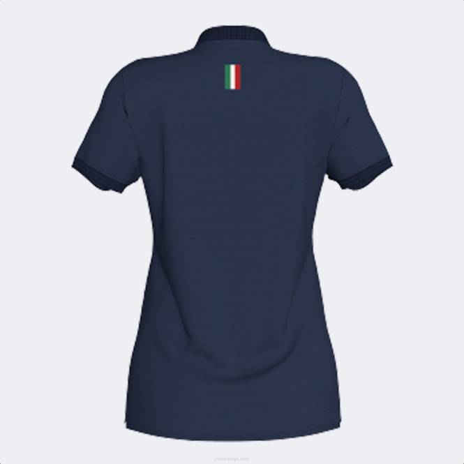 polo gömlek kısa kollu İtalyan tenis ve padel federasyonu Joma lacivert kadınlar 0RJD1945