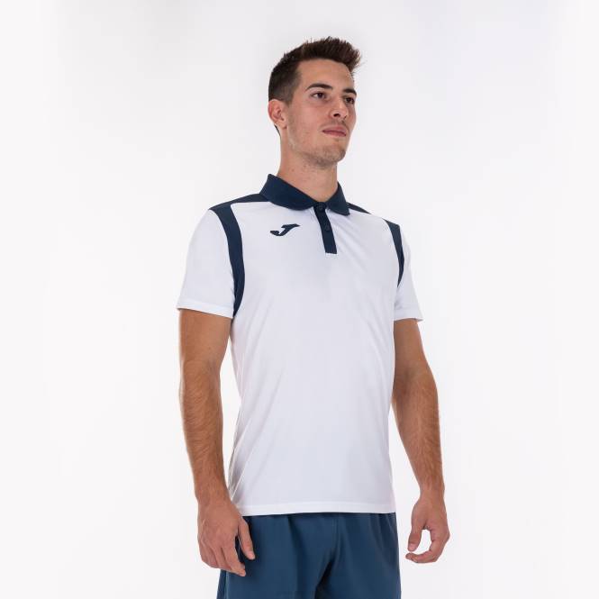 polo gömlek kısa kollu şampiyonluk v Joma beyaz lacivert erkekler 0RJD4448
