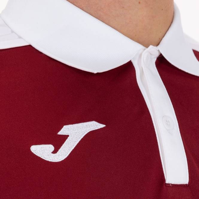 polo gömlek kısa kollu şampiyonluk v Joma bordo beyaz erkekler 0RJD2985