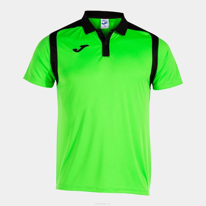 polo gömlek kısa kollu şampiyonluk v Joma floresan yeşil siyah erkekler 0RJD557