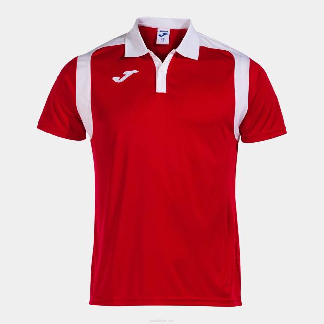polo gömlek kısa kollu şampiyonluk v Joma kırmızı beyaz erkekler 0RJD526