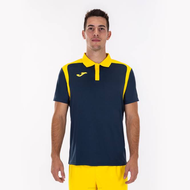 polo gömlek kısa kollu şampiyonluk v Joma lacivert sarı erkekler 0RJD556