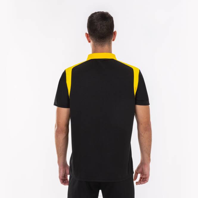 polo gömlek kısa kollu şampiyonluk v Joma siyah Sarı erkekler 0RJD2950