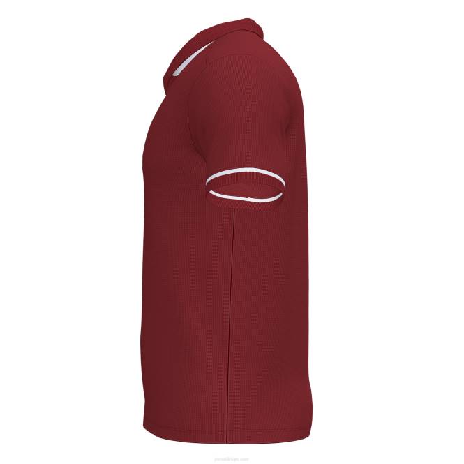 polo gömlek kısa kollu şampiyonluk vi Joma bordo beyaz erkekler 0RJD4534