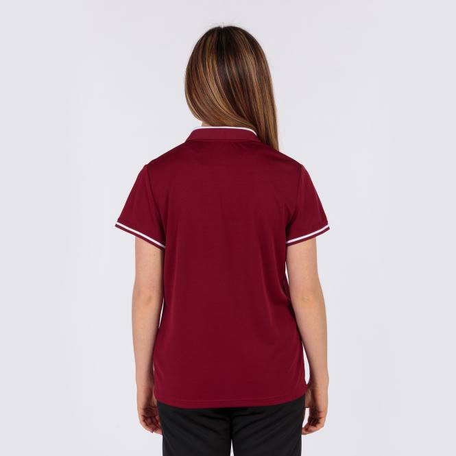polo gömlek kısa kollu şampiyonluk vi Joma bordo beyaz kadınlar 0RJD2237