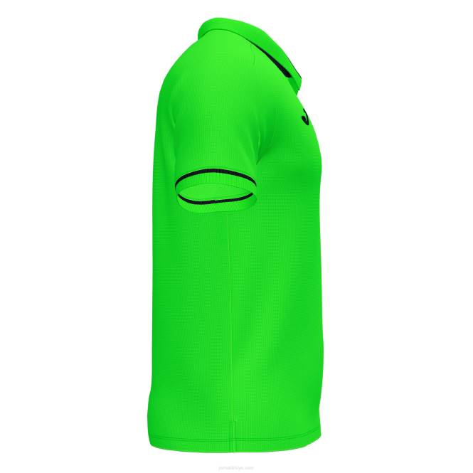 polo gömlek kısa kollu şampiyonluk vi Joma floresan yeşil siyah erkekler 0RJD3340