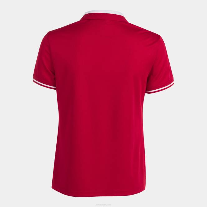 polo gömlek kısa kollu şampiyonluk vi Joma kırmızı beyaz kadınlar 0RJD2669