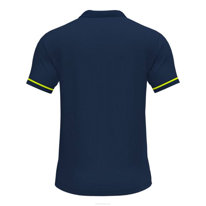 polo gömlek kısa kollu şampiyonluk vi Joma lacivert floresan sarı erkekler 0RJD1342