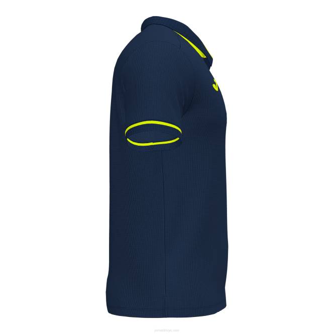 polo gömlek kısa kollu şampiyonluk vi Joma lacivert floresan sarı erkekler 0RJD1342