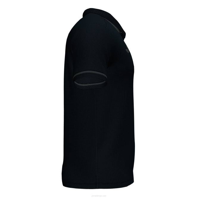 polo gömlek kısa kollu şampiyonluk vi Joma siyah koyu gri erkekler 0RJD1021