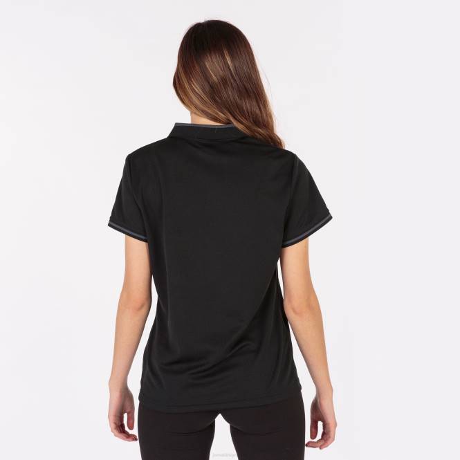 polo gömlek kısa kollu şampiyonluk vi Joma siyah koyu gri kadınlar 0RJD3686