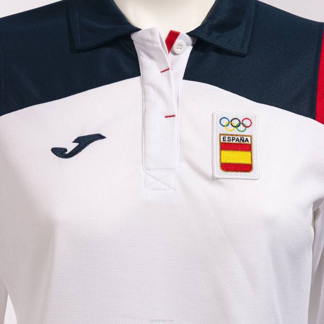 polo gömlek uzun kollu ispanyol olimpiyat komitesi Joma beyaz kadınlar 0RJD3598